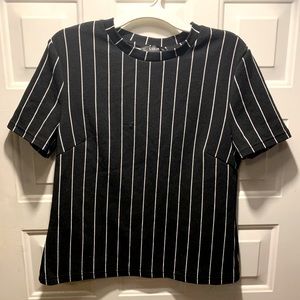Black and white stripped top from SHEIN size L